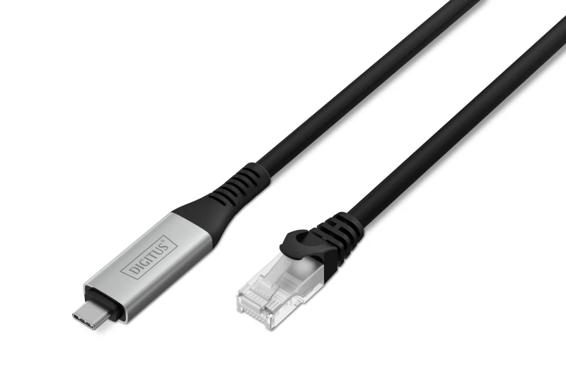 Image of Digitus USB-C 3.2 Gen1 - RJ45 Ethernet cable. 1Gbit/s. 15m