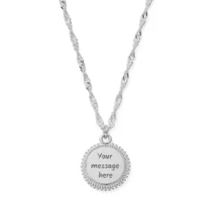 Image of ChloBo Silver Personalised Moon Coin Necklace