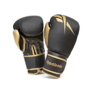 Image of Reebok Boxing Gloves - Black and Gold - 10oz