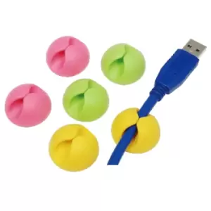 Image of LogiLink KAB0010 cable clamp Green, Pink, Yellow