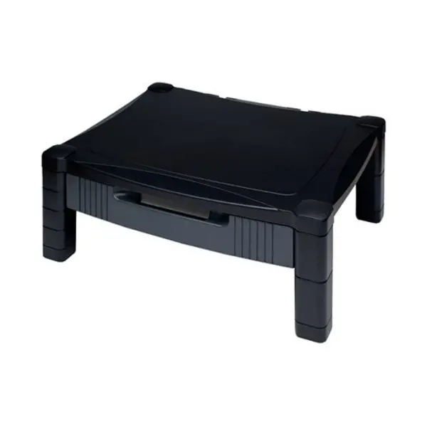 Image of Contour Contour Ergonomics Adjustable Monitor Stand with Drawer Black CE77685 CE77685