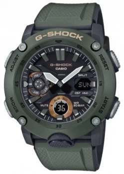 Image of Casio G-Shock Carbon Core Guard Green Rubber Strap GA- Watch