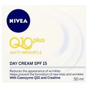 Image of Nivea Q10 Plus Anti-Wrinkle Day Cream SPF 15 50ml