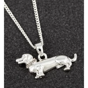 Image of Dachshund Silver Plated Necklace