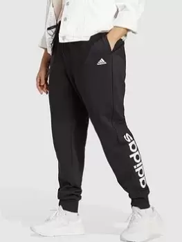 Image of adidas Sportswear Linear Joggers - Black/White (Plus Size), Black/White, Size 1X, Women