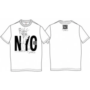Image of John Lennon Tee Shirt: NYC Power to the People Wht: Medium