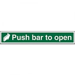 Image of Exit Sign Push Bar To Open with Right Arrow Plastic 10 x 60 cm
