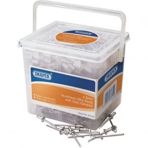 Image of Draper Aluminium Pop Rivets 4.8mm 10mm Pack of 800