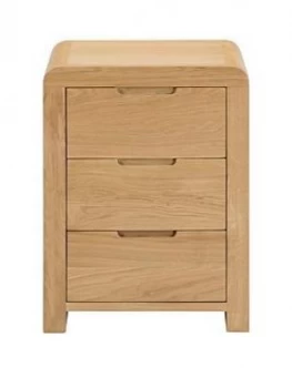 Image of Julian Bowen Newman Curve 3 Drawer Bedside Cabinet