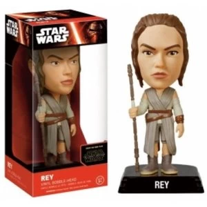 Image of Rey Star Wars The Force Awakens Wacky Wobbler Bobble Head