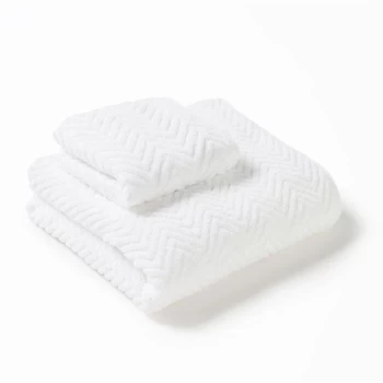Image of Jack Wills Chevron Towels Set - White