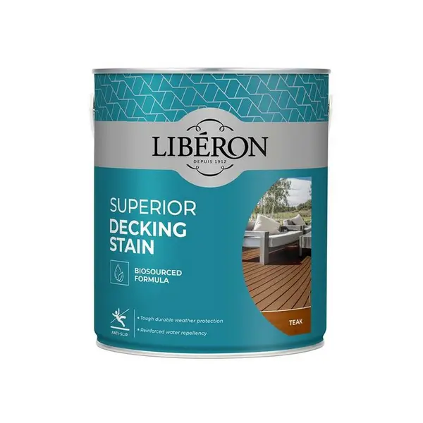 Image of Liberon Superior Decking Stain LIB126118 Colour: Teak