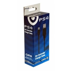Image of ORB USB To Micro USB Charge Cable 3m PS4