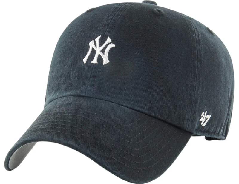 Image of '47 Brand Mlb Ny Base Runner 47 Clean Up Cap Black OSFA