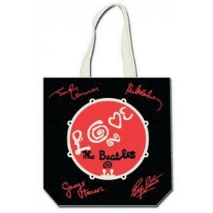 Image of The Beatles - Love Drum with Signatures Tote Bag