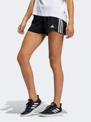 Image of adidas Pacer 3-stripes Woven Shorts, Black/White, Size XL, Women