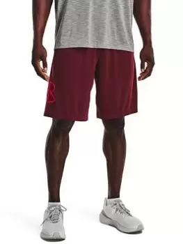 Image of Under Armour Training Tech Graphic Shorts - Burgundy Size M Men