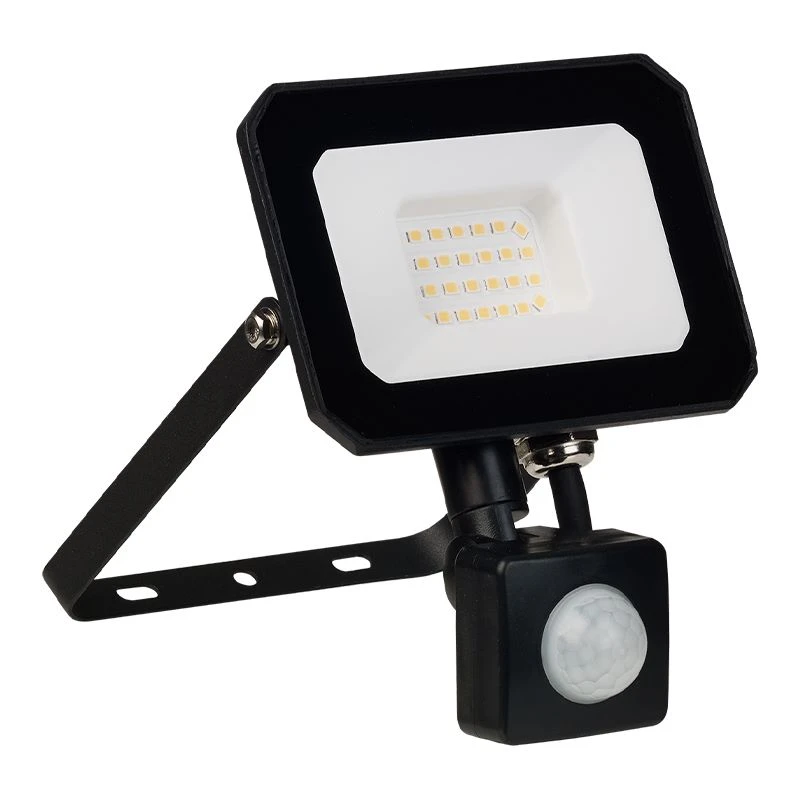 Image of Phoebe LED Floodlight 20W Atlas-Mini PIR Sensor Cool White IP65 Black