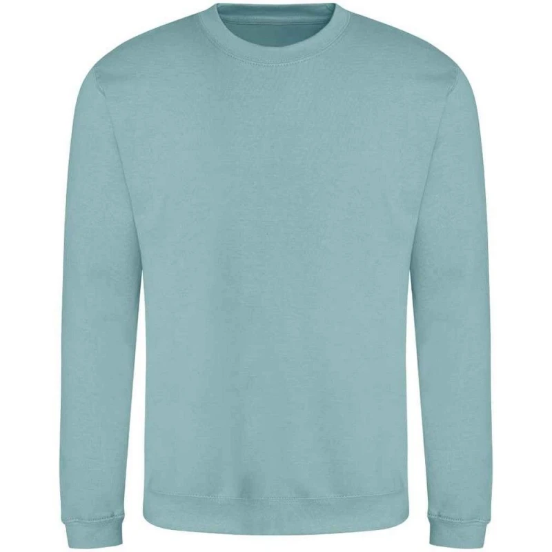 Image of AWDis AWDis Men Just Hoods Crew Neck Plain Sweatshirt (280 GSM) in Aqua Size: Small Aqua S Male 5063527334688