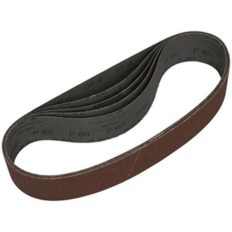 Image of Loops 5 PACK - 50mm x 686mm Sanding Belts - 60 Grit Aluminium Oxide Cloth Backed Loop Multi