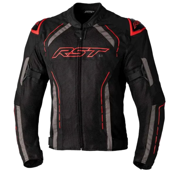 Image of RST S-1 Mesh Jacket Black Red Grey Size 46