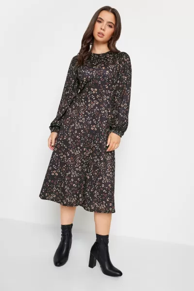 Image of Petite Printed Midi Dress