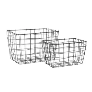 Image of Sass & Belle Industrial Wire Baskets Set of 2