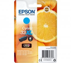 Image of Epson Oranges 33XL Cyan Ink Cartridge