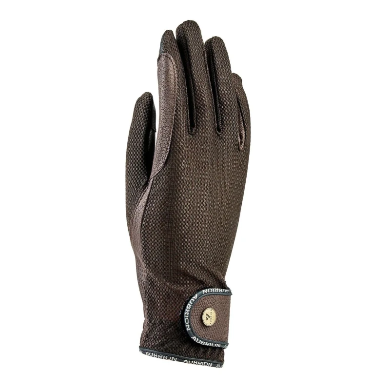 Image of Aubrion Aero Riding Gloves in Brown Size: Medium Brown Unisex M