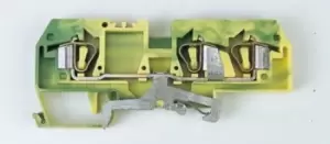 Image of Wago Green/Yellow 282 Standard Din Rail Terminal, 24 10 AWG, 6mm