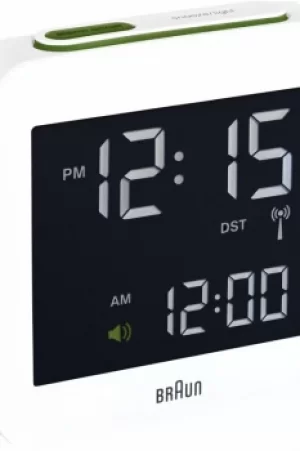 Image of Braun Clocks Digital Alarm Clock Radio Controlled BNC009WH-RC