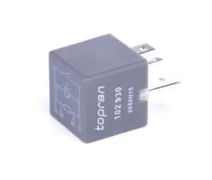 Image of TOPRAN Relay, fuel pump 102 930 VW,AUDI,SKODA,Golf IV Schragheck (1J1),Golf V Schragheck (1K1),POLO (9N_)