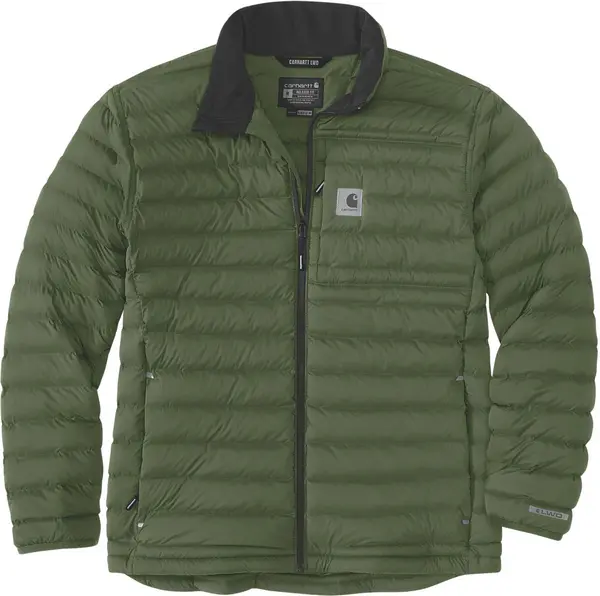 Image of Carhartt LWD Relaxed Fit Stretch Insulated Jacket, green, Size S