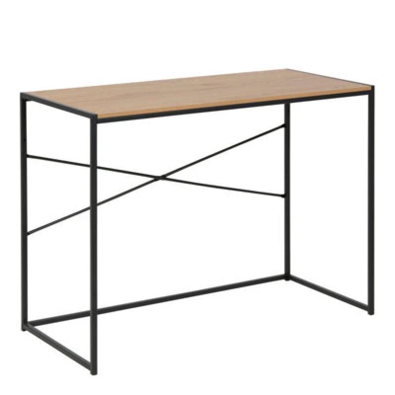 Image of Furniture To Go Seaford Office Desk In Black & Oak