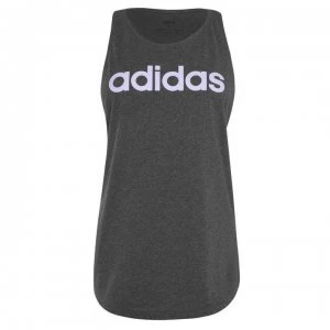 Image of adidas Womens Essentials Linear Loose Tank Top - Grey/Pink