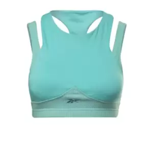 Image of Reebok Les Mills Rib Cropped Tank Top Womens - Semi Classic Teal