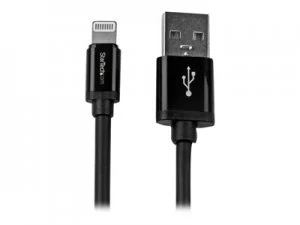 Image of StarTech 2m Long Black Apple 8 pin Lightning Connector to USB Cable for iPhone iPod iPad