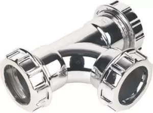 Image of Floplast Compression 90° Waste Pipe Tee, (Dia)32mm