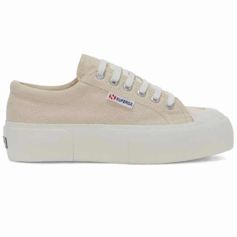 Image of Superga Womens Trainers Superga 2631-Stripe Platform Beige Female 40