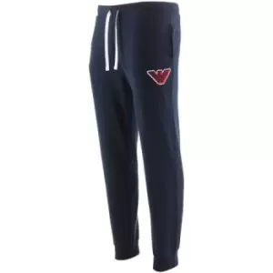 Image of Emporio Armani Loungewear Marine Blue Logo Jogging Pants