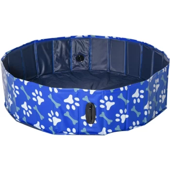 Image of Dog Swimming Pool Foldable Pet Bathing Shower Tub Padding Pool Φ120cm M - Pawhut