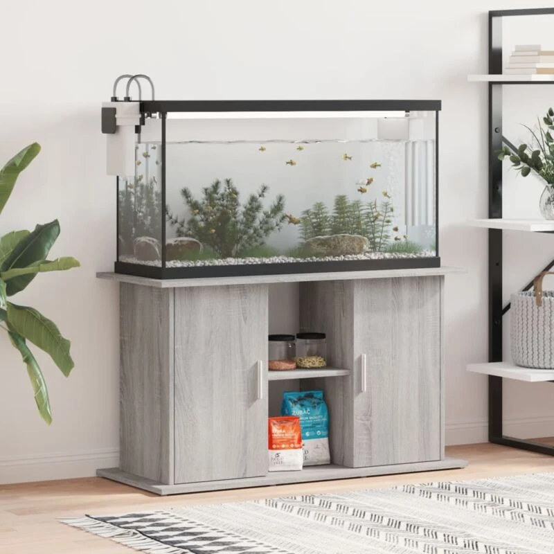 Image of VIDAXL Vidaxl - Aquarium Stand Grey Sonoma 101x41x58cm Engineered Wood 8720845418151