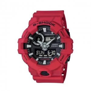 Image of Casio Black And Red 'G-Shock' Chronograph Watch - GA-700-4AER