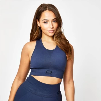 Image of USA Pro X Courtney Black Short & Sassy Seamless Bra - Navy