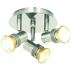 Image of Ceiling light Spot Decco Satin silver 3 bulbs 11.5cm