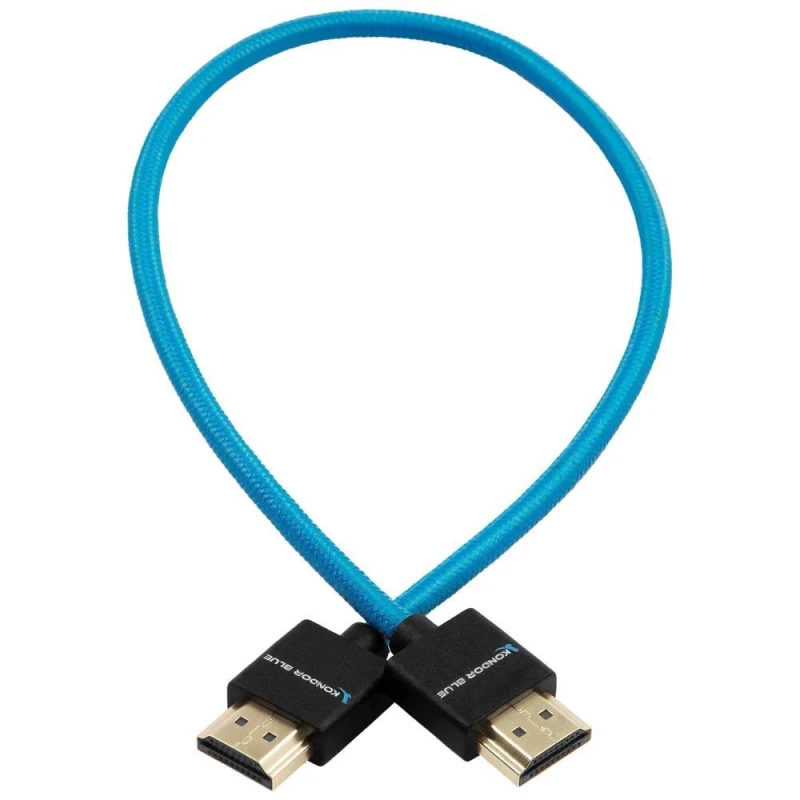 Image of Kondor Blue HDMI To HDMI 14-Inch Cable For On-Camera Monitors Blue