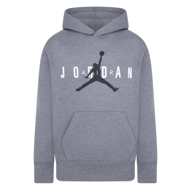 Image of Air Jordan Kids Jumpman Hoodie Carbon Heather male 8-10YR