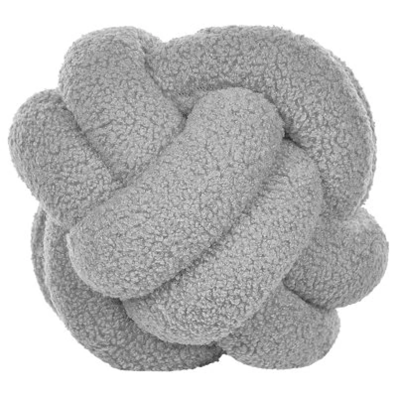 Image of Beliani Throw Cushion Malni Boucle 19 X 19cm Grey Solid