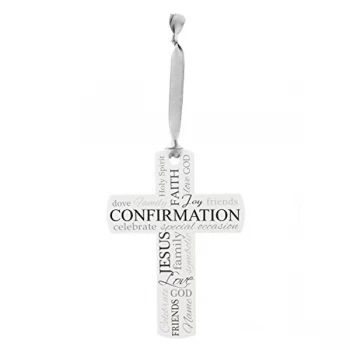 Image of White Cross Plaque - Confirmation