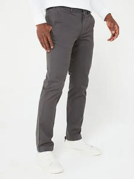 Image of Tommy Hilfiger Denton Essential Chino, Dark Grey, Size 32, Inside Leg Regular, Men